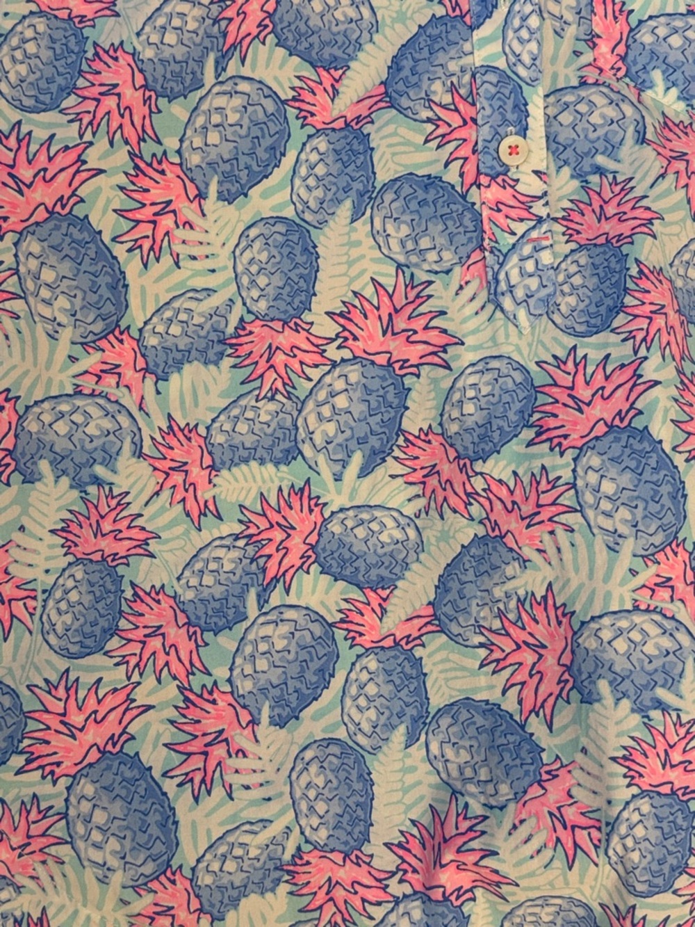 Vineyard‎ Vines Pineapple Print Preppy Summer Blouse Women's Size 00 - Picture 12 of 15